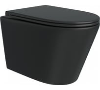 Унитаз подвесной Maretti Florenza безободковый с микролифтом, черный FL10PBM97-560