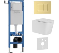 Комплект 3 в 1 IBERICA BLANCA инсталляция 40 см, унитаз TORNADO белый TOLEDO ALTO (IB.TLA.234.1B1), клавиша смыва з IB.001M.TLA.234.1150