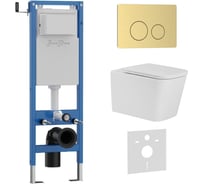 Комплект 3 в 1 IBERICA BLANCA инсталляция 40 см, унитаз TORNADO белый TOLEDO ALTO (IB.TLA.234.1B1), клавиша смыва з IB.001M.TLA.234.815