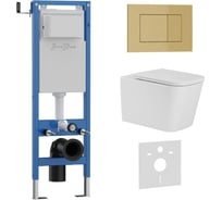 Комплект 3 в 1 IBERICA BLANCA инсталляция 40 см, унитаз TORNADO безободковый белый TOLEDO ALTO (IB.TLA.234.1B1), кл IB.001M.TLA.234.854