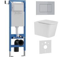 Комплект 3 в 1 IBERICA BLANCA инсталляция 40 см, унитаз TORNADO безободковый белый TOLEDO ALTO (IB.TLA.234.1B1), кл IB.001M.TLA.234.853