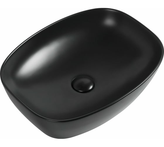 Керамическая накладная раковина Aquanet FINE-1-MB 500х380х140, черный матовый 00273682 1