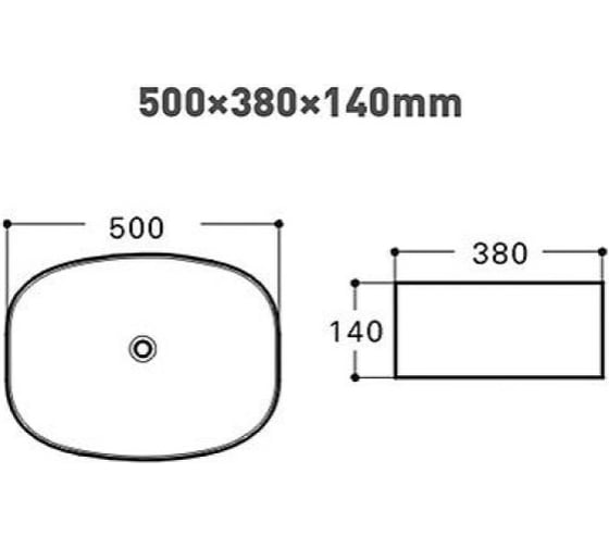 Керамическая накладная раковина Aquanet FINE-1-MB 500х380х140, черный матовый 00273682