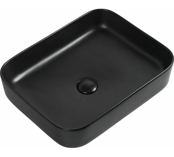 Керамическая накладная раковина Aquanet SOUL-1-MB 500х400х135, черный матовый 00245833