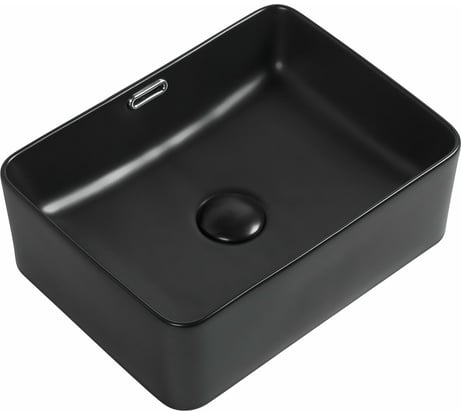 Керамическая накладная раковина Aquanet PERFECT-1-MB 405х315х140, черный матовый 00273678
