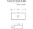 Керамическая накладная раковина Aquanet PERFECT-3 550х350х140 00273673 2