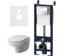 Инсталляция с клавишей Start S, унитазом FlashClean, сиденьем AM.PM Sense IS30201.741700