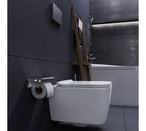 Подвесной безободковый унитаз с сиденьем микролифт Damixa Titan DX78C1700SC