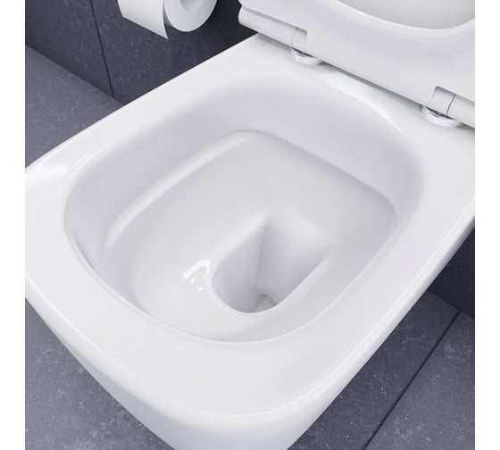 Подвесной безободковый унитаз с сиденьем микролифт Damixa Titan DX78C1700SC