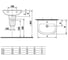 Раковина Roca Access 600x450, 1 отверстие ZRU9307610 24