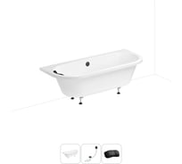 Акриловая ванна Lavinia Boho Art 20220903R в наборе 4 в 1: акриловая ванна, ножки, слив-перелив, подголовник (цвет набора матовый черный) 20220903R