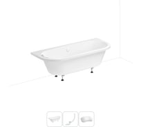Акриловая ванна Lavinia Boho Art 20220902R в наборе 4 в 1: акриловая ванна, ножки, слив-перелив, подголовник (цвет набора глянцевый белый) 20220902R