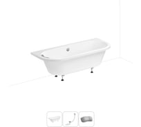 Акриловая ванна Lavinia Boho Art 20220901R в наборе 4 в 1: акриловая ванна, ножки, слив-перелив, подголовник (цвет набора хром) 20220901R