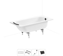 Стальная ванна 150х70 см с шумоизоляцией Sanitana BLB Universal 20220691R в наборе 4 в 1 20220691R