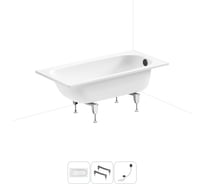 Стальная ванна 140х70 см Sanitana BLB Europa 20220607R в наборе 3 в 1 20220607R