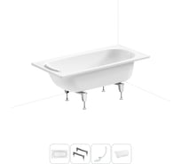 Стальная ванна 130х70 см Sanitana BLB Europa 20220594R в наборе 4 в 1 20220594R