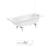 Стальная ванна 160х70 см Sanitana BLB Europa 20220637R в наборе 3 в 1 20220637R