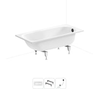 Стальная ванна 150х70 см Sanitana BLB Europa 20220623R в наборе 3 в 1 20220623R