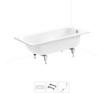 Стальная ванна 160х70 см с шумоизоляцией Sanitana BLB Universal 20220701R в наборе 3 в 1 20220701R