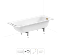Стальная ванна 170х75 см Sanitana BLB Europa 20220676R в наборе 4 в 1 20220676R