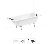 Стальная ванна 160х70 см с шумоизоляцией Sanitana BLB Universal 20220707R в наборе 4 в 1 20220707R