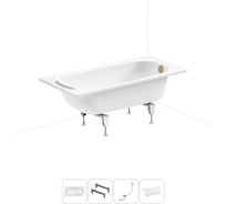 Стальная ванна 140х70 см Sanitana BLB Europa 20220612R в наборе 4 в 1 20220612R