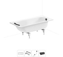 Стальная ванна 150х70 см Sanitana BLB Europa 20220627R в наборе 4 в 1 20220627R