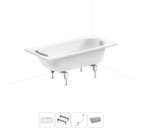 Стальная ванна 130х70 см Sanitana BLB Europa 20220593R в наборе 4 в 1 20220593R