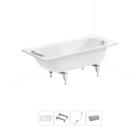 Стальная ванна 150х70 см Sanitana BLB Europa 20220625R в наборе 4 в 1 20220625R