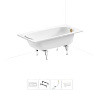 Стальная ванна 130х70 см Sanitana BLB Europa 20220596R в наборе 4 в 1 20220596R