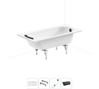 Стальная ванна 130х70 см Sanitana BLB Europa 20220595R в наборе 4 в 1 20220595R