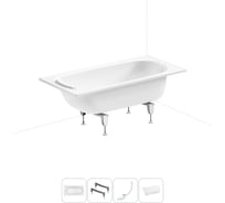 Стальная ванна 140х70 см Sanitana BLB Europa 20220610R в наборе 4 в 1 20220610R