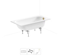 Стальная ванна 140х70 см Sanitana BLB Europa 20220608R в наборе 3 в 1 20220608R