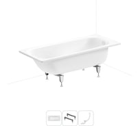 Стальная ванна 160х70 см с шумоизоляцией Sanitana BLB Universal 20220702R в наборе 3 в 1 20220702R