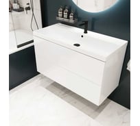 Тумба с раковиной для ванной Mebelvann TREND 100 см подвесная белая TRE101002900301A