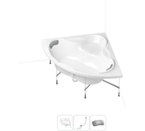 Акриловая ванна Lavinia Boho Elegant 20221029R в наборе 4 в 1: акриловая ванна, каркас, слив-перелив, подголовник (цвет набора хром)