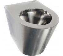 Унитаз из нержавеющей стали без сливного бака матовый 390x355x540 Nofer 13012.S