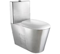 Унитаз из нержавеющей стали со сливным баком 680x370x620 матовый, Nofer 13016.S