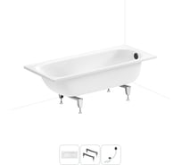 Комплект 3 в 1 Sanitana BLB Europa 2,2 стальная ванна 160x70 с ножками и сифоном 20220639R