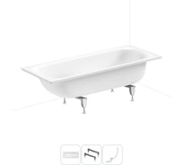 Комплект 3 в 1 Sanitana BLB Europa 2,2 стальная ванна 170x75 с ножками и сифоном 20220670R