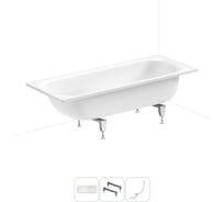 Комплект 3 в 1 Sanitana BLB Europa 2,2 стальная ванна 170x70 с ножками и сифоном 20220654R