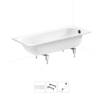 Комплект 3 в 1 Sanitana BLB Europa 2,2 стальная ванна 170x70 с ножками и сифоном 20220655R