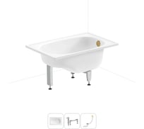 Комплект 3 в 1 Sanitana BLB Europa Mini стальная ванна 105x70 с ножками и сифоном (состои 20220544R