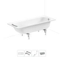 Комплект 4 в 1 Sanitana BLB  Europa 2,2 стальная ванна 170x75 с ножками, сифоном и подголо 20220673R