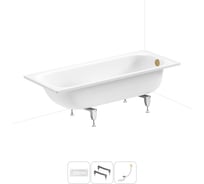 Комплект 3 в 1 Sanitana BLB Europa 2,2 стальная ванна 170x75 с ножками и сифоном 20220672R