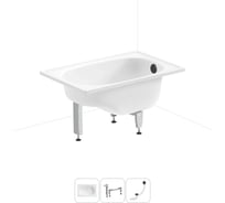 Комплект 3 в 1 Sanitana BLB Europa Mini стальная ванна 105x70 с ножками и сифоном (состои 20220543R