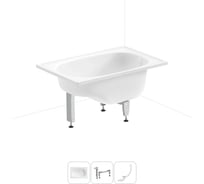 Комплект 3 в 1 Sanitana BLB Europa Mini стальная ванна 105x70 с ножками и сифоном (состои 20220542R