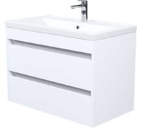 Тумба с умывальником IDDIS Zodiac X подвесная, 80 см, белый, подходит умывальник 4078000i28 ZDX80W0i95K