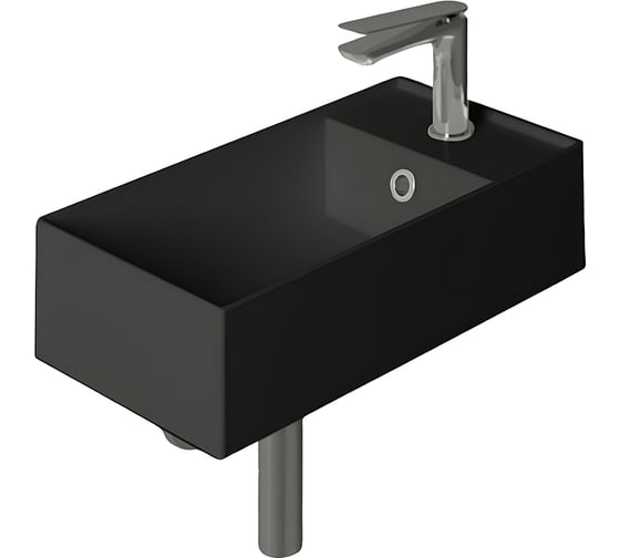 Раковина накладная или подвесная SIMAS AGILE размер 50x27, nero matt AG 50/Nero Matt/1 hole