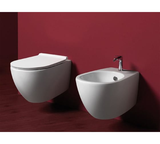 Унитаз подвесной SIMAS VIGNONI Rimless размер 54x36x37, белый матовый VI 18 bianco matt